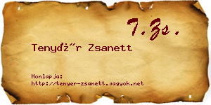 Tenyér Zsanett névjegykártya