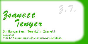 zsanett tenyer business card